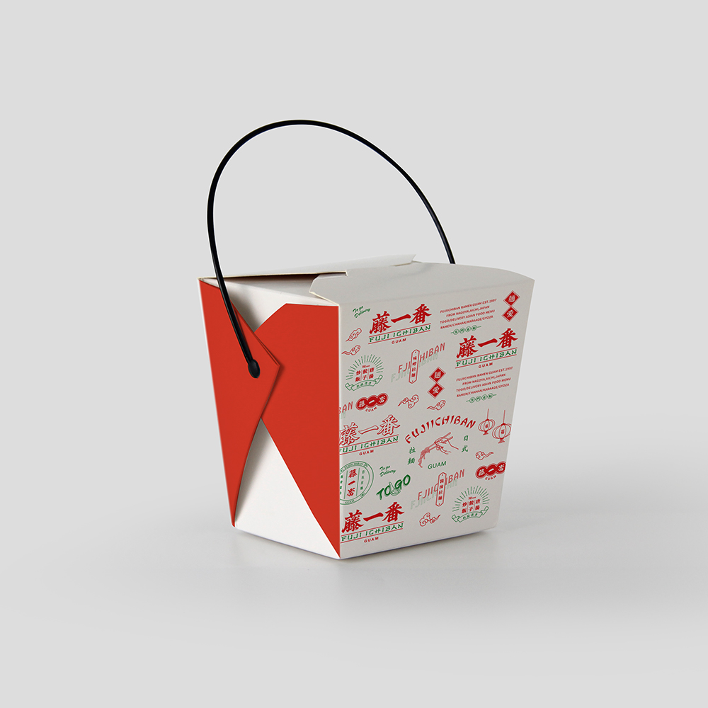 Chinese Rice Box Traditional Leak-Proof Handle-Equipped for Restaurants Takeaway and Bulk Orders