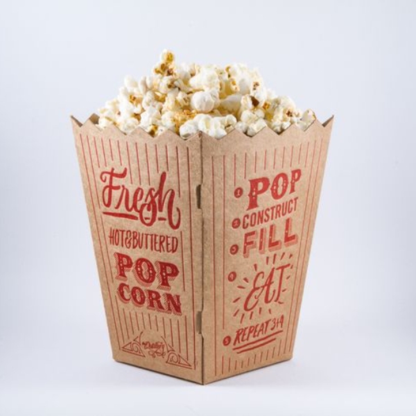 Custom Popcorn Boxes Fully Personalized Butter-Proof Vibrant for Theaters Festivals and Brand Promotions