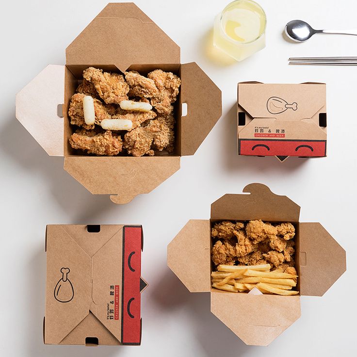 Fried Chicken Boxes for Crispy Takeaway Food Packaging