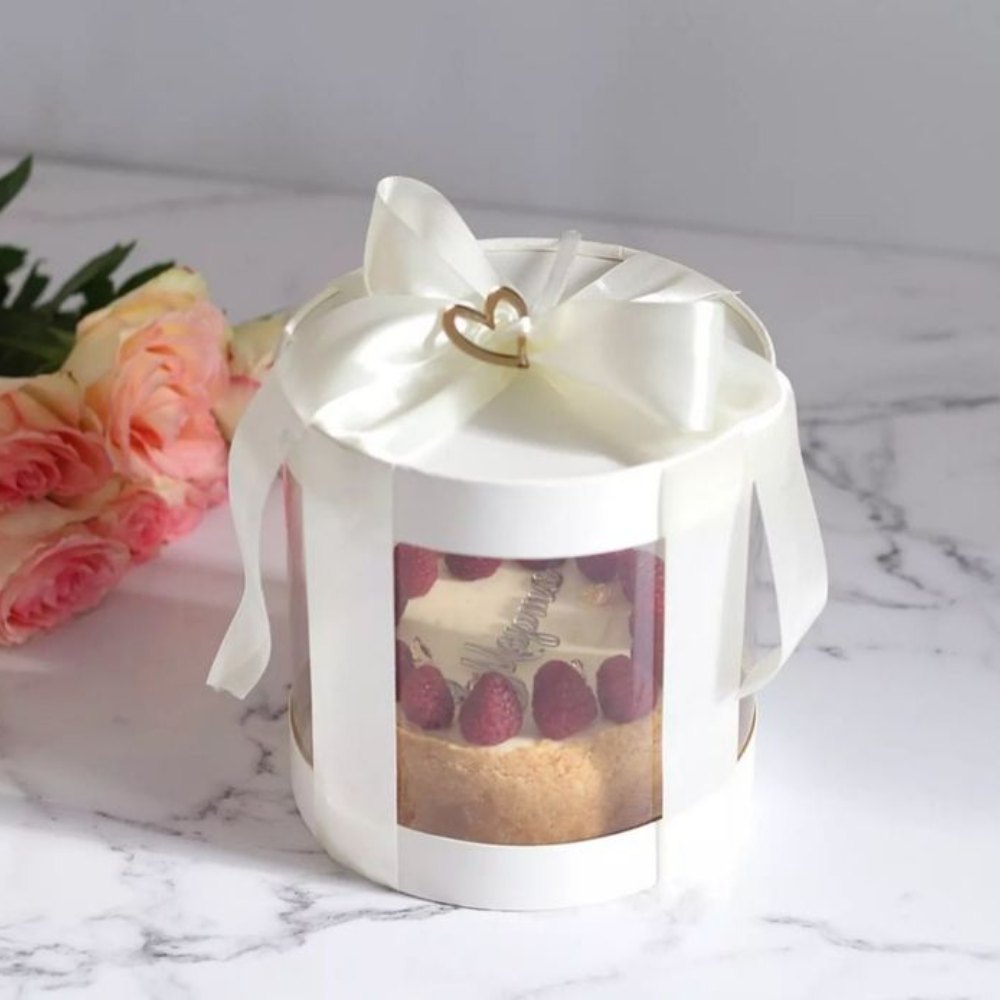 Transparent Round Cake Containers for Elegant Dessert Display