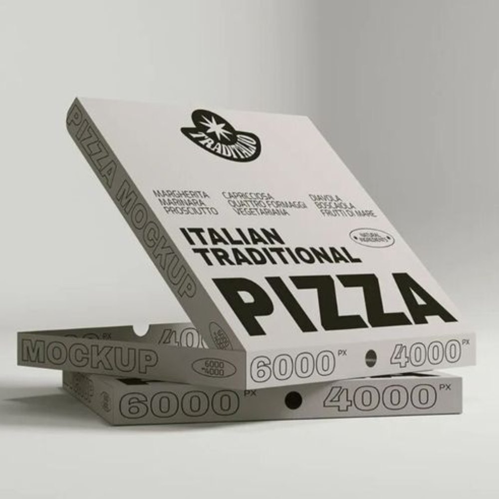 Blank Pizza Boxes Ready for Custom Printing & Branding