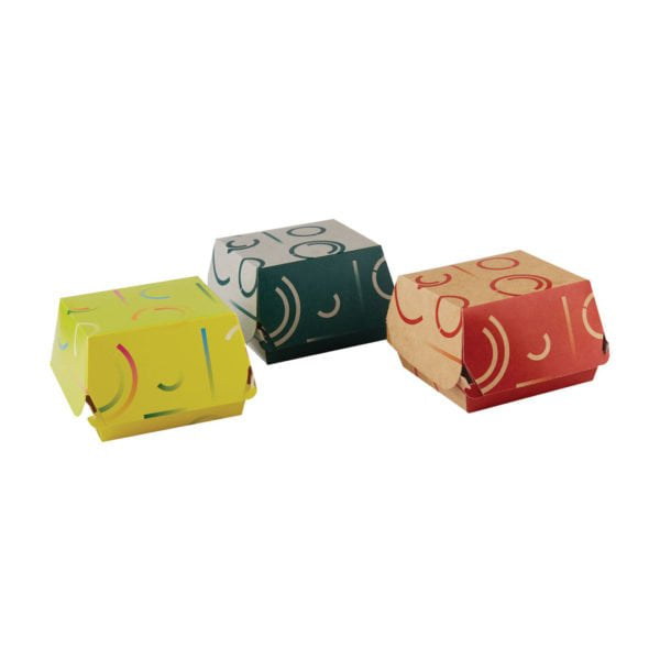 Customized Disposable Food Packaging Hamburger Box Paper Burger Box Fast Food Takeaway Delivery