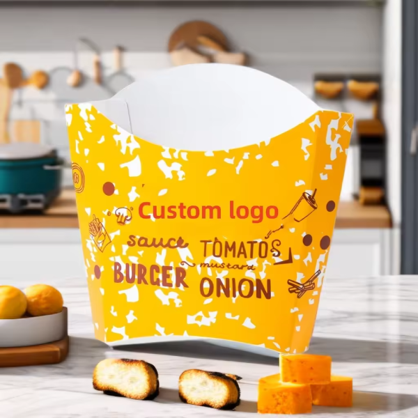 Wholesale Disposable Take Out Fast Food Fried Chicken, Potato Chips, KFC French Fries Takeaway Packaging Box with Custom Logo