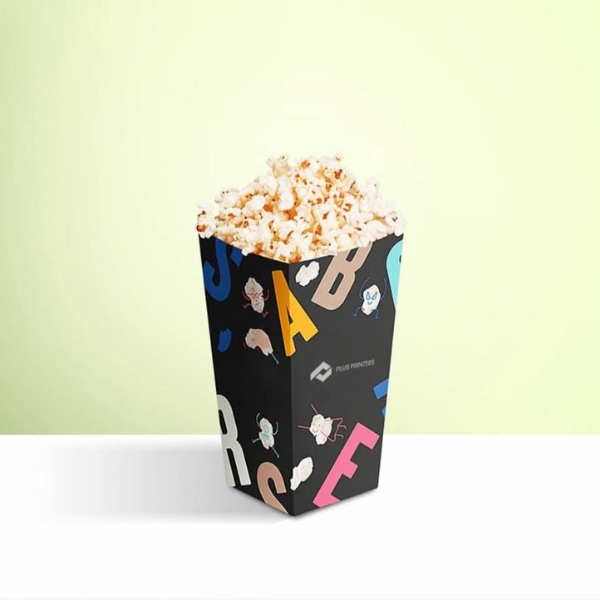 Custom Printed Popcorn Boxes Eye-Catching Butter-Resistant Personalized for Cinemas Events and Promotions