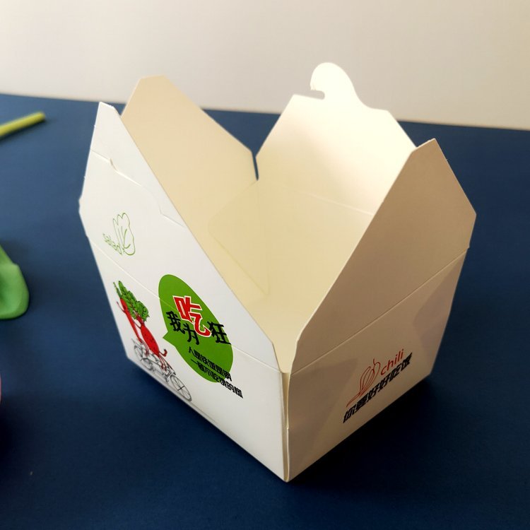 Chinese Rice Box Traditional Leak-Proof Handle-Equipped for Restaurants Takeaway and Bulk Orders