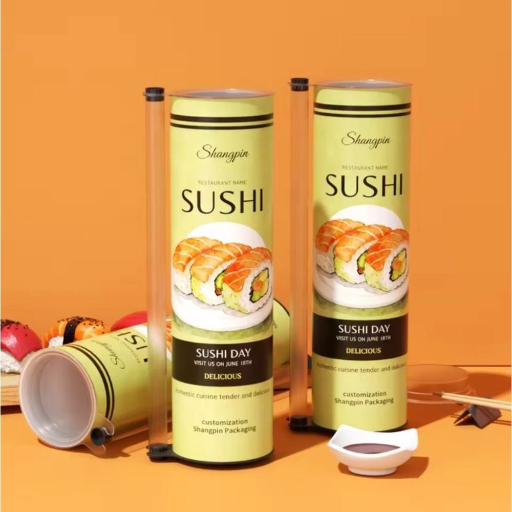 Paper-Based Tube Solution for Rolled Sushi Takeaway