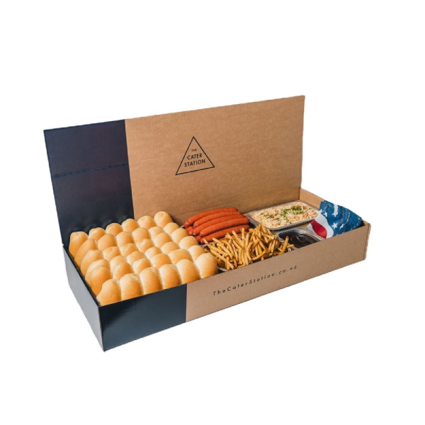 Custom Printed Logo Food Grade Cookie Box Snack Cake Picnic Dessert Box Catering Packaging Boxes With Divider Platter