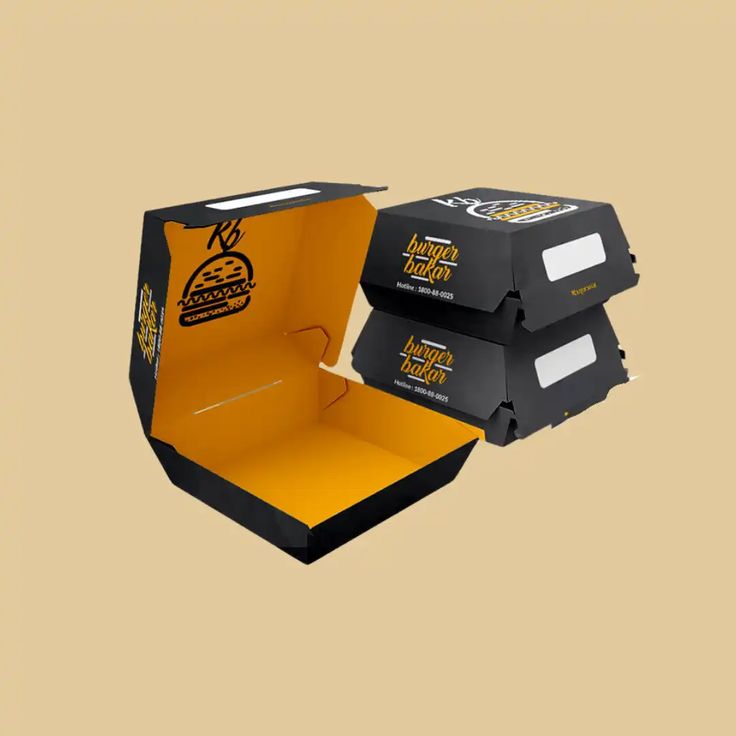 Paper Hamburger Box for Everyday Burger Takeaway Packaging