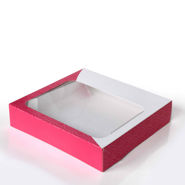 Eco Friendly Customized Printed Black Packaging Carton For Fresh Sushi Lunch Food Foldable Take Away Paper Box with Window