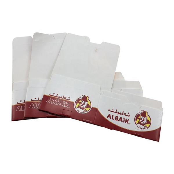 Custom Fried Chicken To Go Box Restaurant Pe Coated Paper Board Diecut Takeaway Boxes For Chips Take Out Food Container