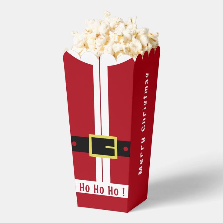 Festive Christmas Popcorn Boxes for Holiday Celebrations